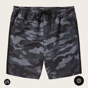 Men’s O’Neill INTERVAL 19" HYBRID SHORTS BLACK CAMO Medium